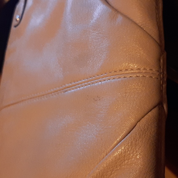 Coach Soft Pebble Leather Small Crossbody Bag Cream Gray Taupe Luxury Designer - Picture 10 of 12